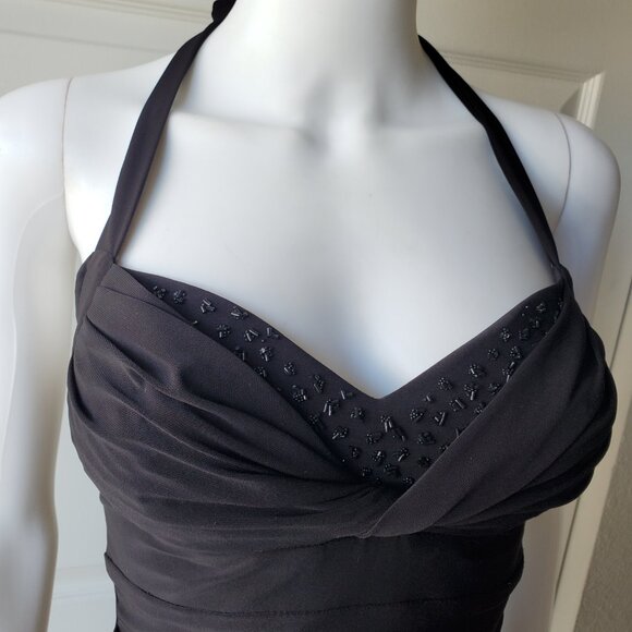 Ruby Rox Size Small Black Y2k Mini Halter Dress - Picture 11 of 11